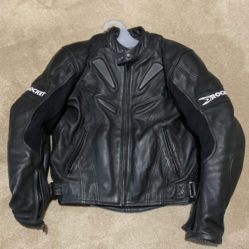 Joe Rocket Men’s Leather Motorcycle Jacket Sz42